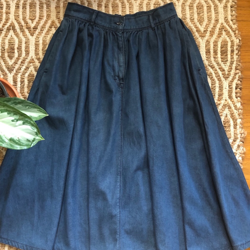 Midi Length Jean H&M Skirt